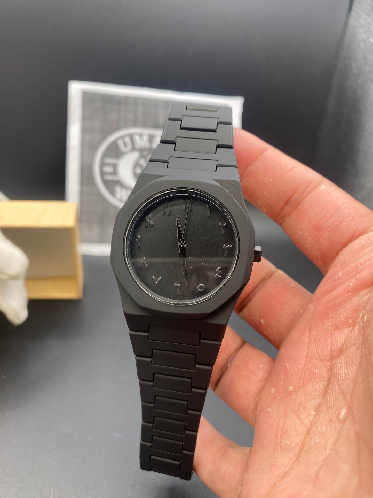 Black Arbic Watch Very Best quality stainless steel doubel master lock