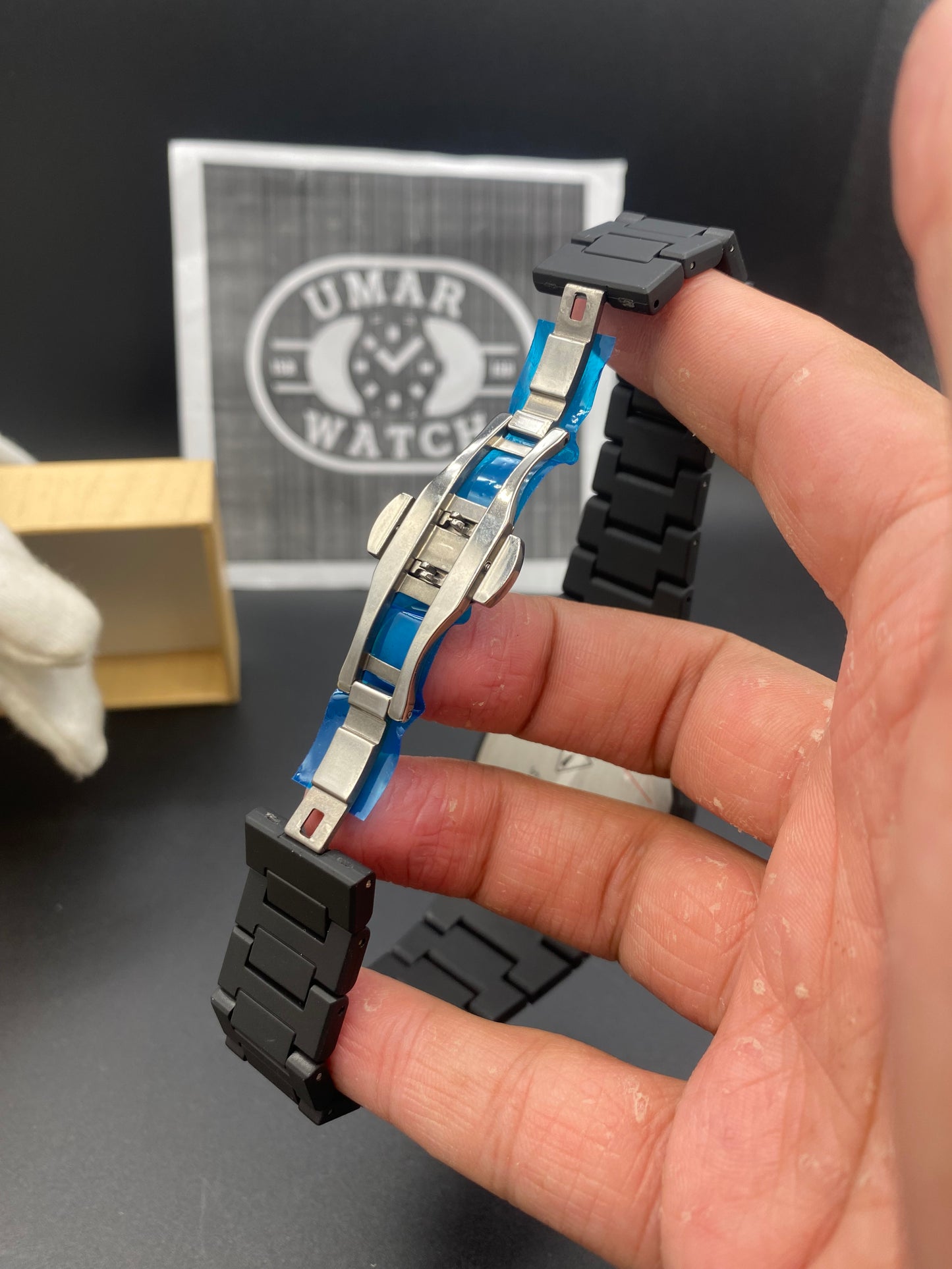 Black Arbic Watch Very Best quality stainless steel doubel master lock