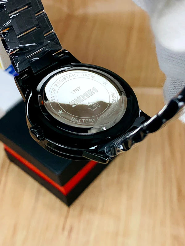 Luxury Black Sports Watch | Unique Car Rim Dial Design | Men’s Stylish Wristwatch