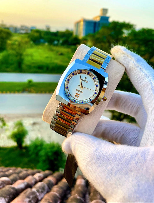 Luxury Diamond Bezel Men’s Wristwatch – Elegant Design Doubel Lock