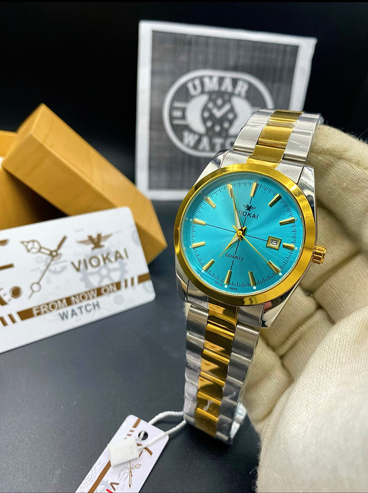 Classic Quartz Wrist Watch with Stainless Steel Band