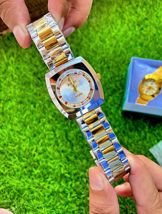 Luxury Diamond Bezel Men’s Wristwatch – Elegant Design Doubel Lock